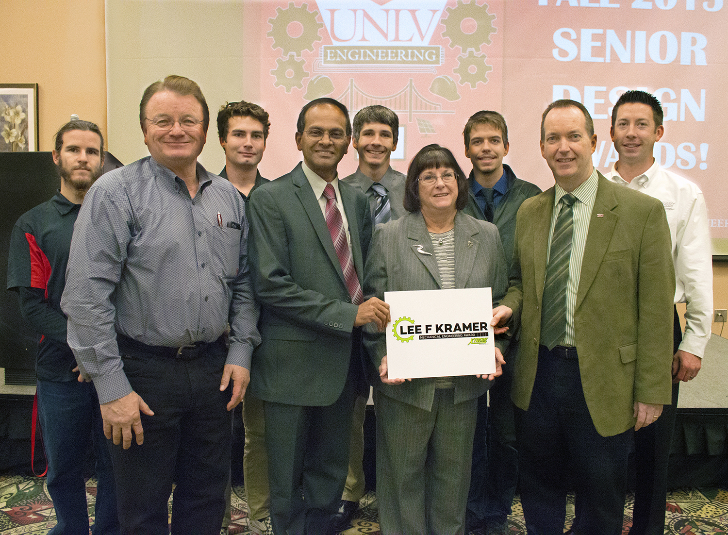 Joan Kramer Helps to Announce Lee F Kramer Mechanical Engineering Award at UNLV