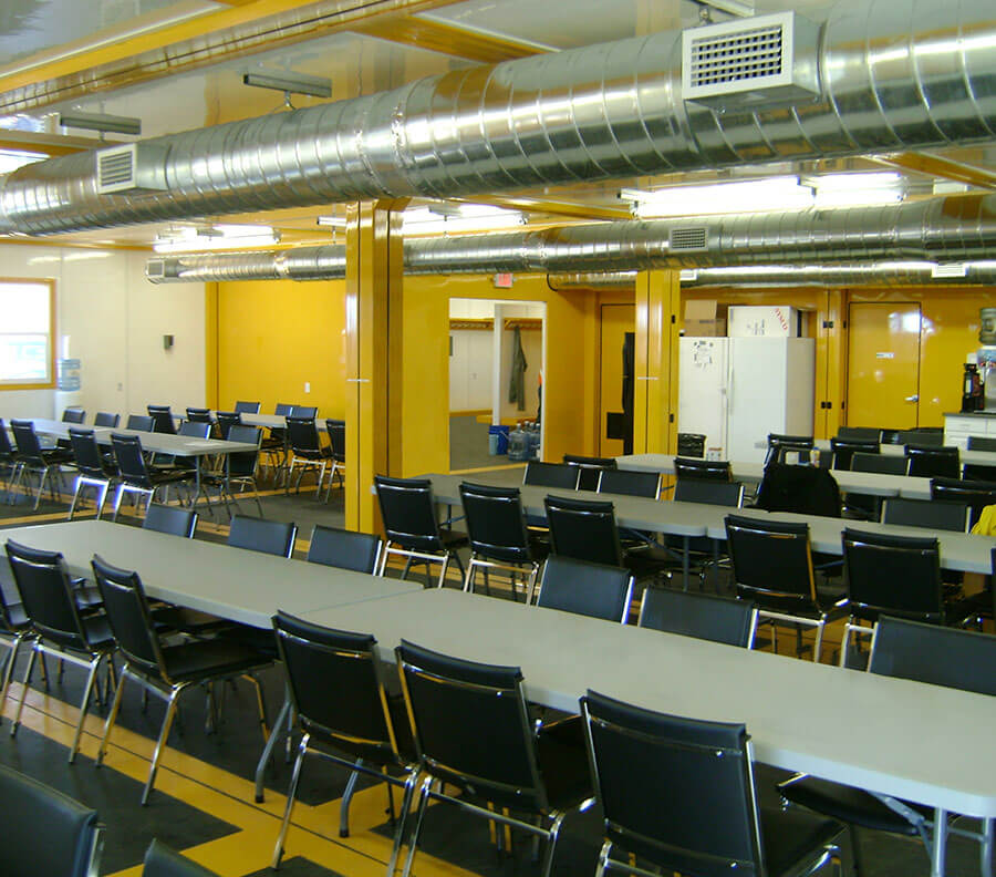 Modular breakroom design is easily scalable to meet changes in staff numbers.