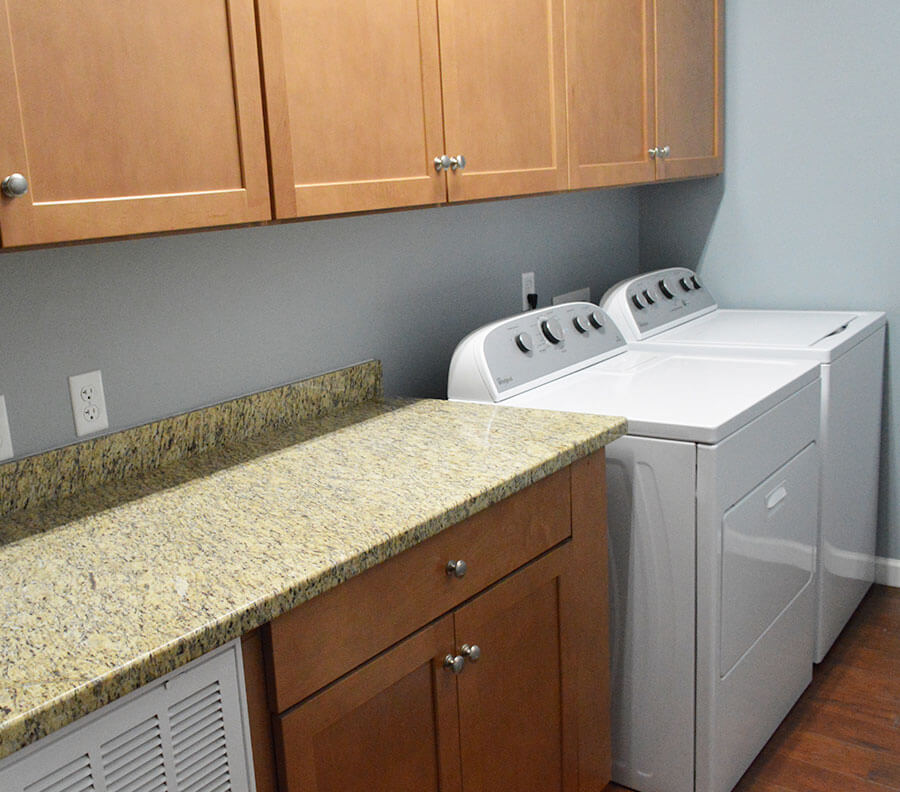 Laundry facilities can be incorporated.