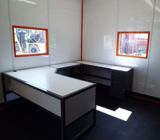 Laminated interior wall panels function as whiteboards, helping to promote the creative process.