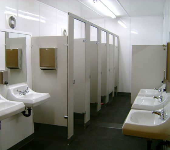 Xtreme Cube restrooms are designed to maximize space and functionality.