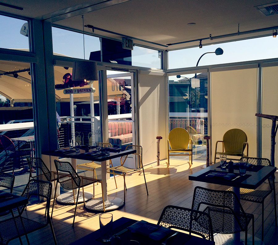 High specification interior fit-out including wood floors and sun shade blinds.