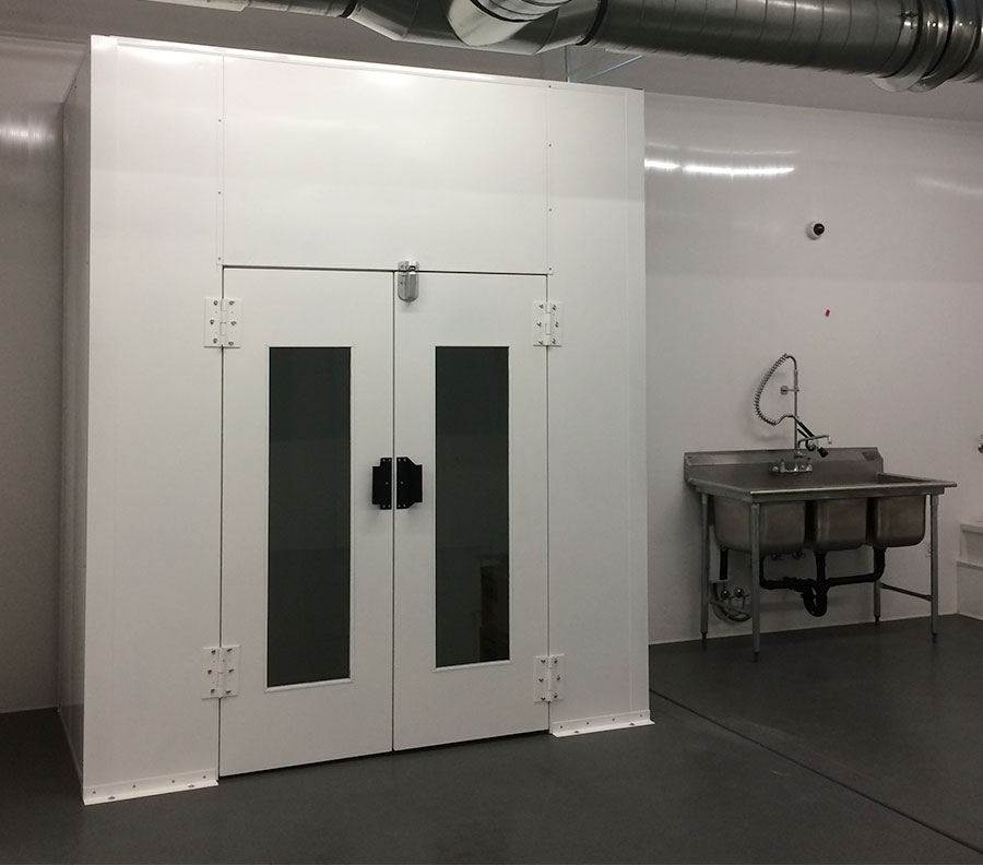 Clean rooms are designed to the exact requirements of the customer.